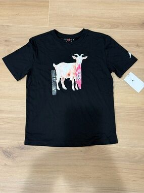 Jordan Black Tee with Pink Goat Graphic